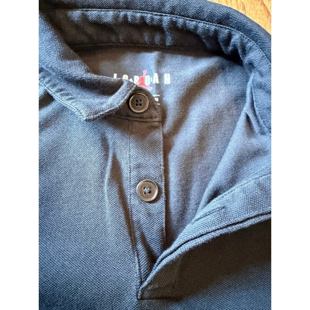 Vintage Jordan Nike Air Polo Shirt Embroidered‎ Logo Black Men's Small S Retro
